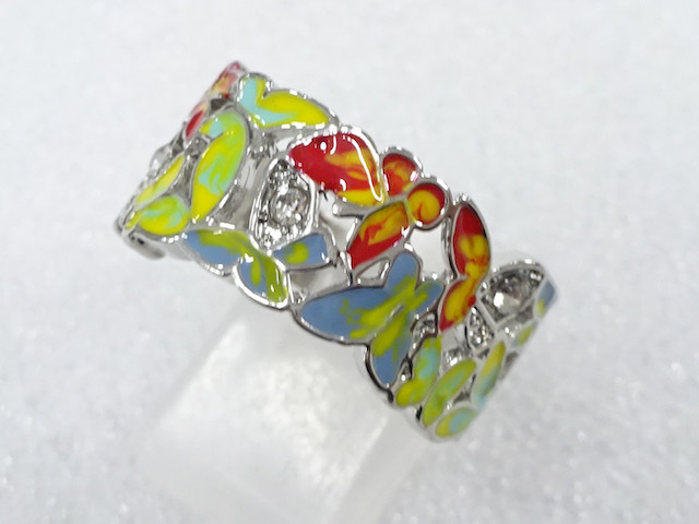 エナメル　クリスタル　指輪(23号)